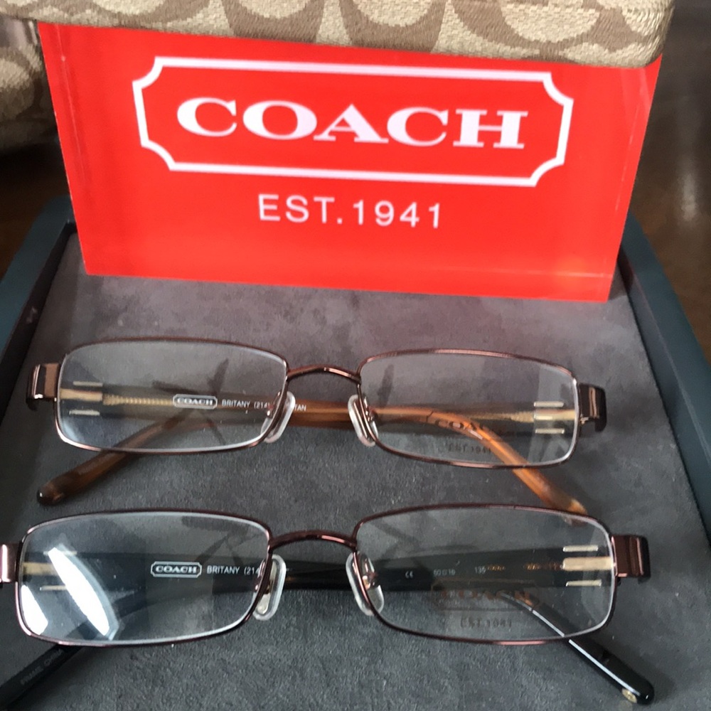 Two Coach Britany Bundle!! 1 price. Spg hinge rectangle glasses. Never owned